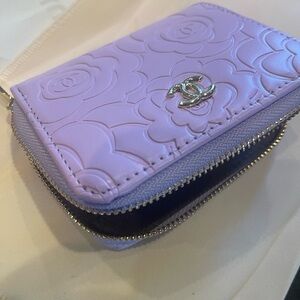 Lavender Floral Embossed Wallet